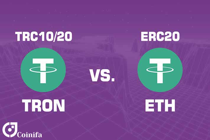 تفاوت تتر TRC20 و ERC20